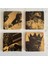 Taş Bardak Altlığı Stone Coasters - 4 Lü Set Mitoloji Temalı 1
