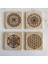 Taş Bardak Altlığı Stone Coasters - 4 Lü Set Yaşam Çiçeği, Lotus, Sri Yantra, Metatron 1