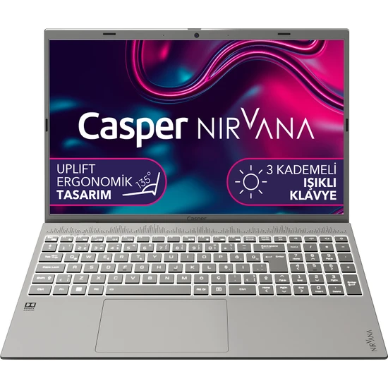 Casper Nirvana C550.1235-8V00T-G-F Intel Core i5 1235U 8GB 500GB SSD Windows 11 Home 15.6 FHD Taşınabilir Bilgisayar