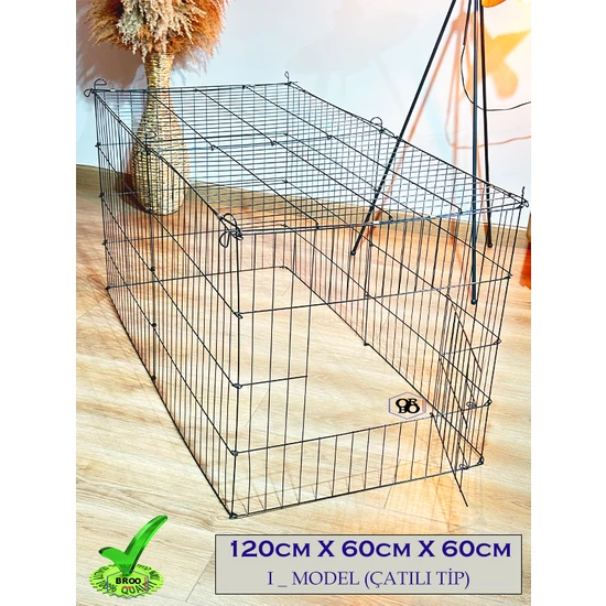 Orbo Köpek/kedi Çiti Kafesi 120CM.X60CMX60CM- * I Tip* Oyun Eğitim Alanı 8 Parça Panel