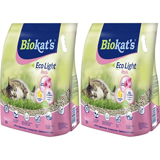 Biokat's Eco Light Fresh Cherry Blossom Pelet Kedi Kumu 5 LTX2AD