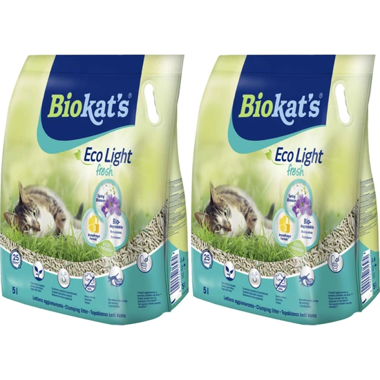 Biokat's Eco Light Fresh Spring Blossom Pelet Kedi Kumu 5 LTX2AD