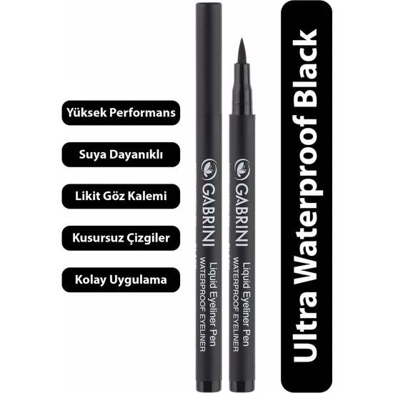 Gabrini Kalem Dipliner Black Waterproof Liquid Eyeliner Pencil