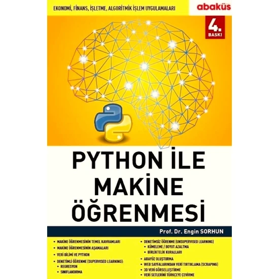 Abaküs Kitap Python ile Makine Öğrenmesi - Engin Sorhun
