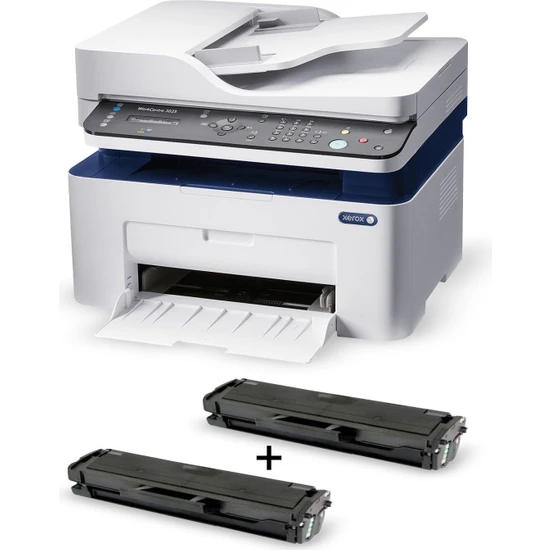 Xerox Workcentre 3025V_NI Wi-Fi + Tarayıcı + Fotokopi + Faks Mono Çok Fonksiyonlu Lazer Yazıcı + 1 Adet Yedek Pluscopy Toner Hediyeli