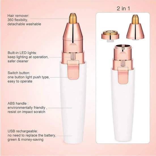 Ferminex Yüz Kaş Epilatör Kıl Kaş Bıyık Tüy Alma Aleti Epilasyon