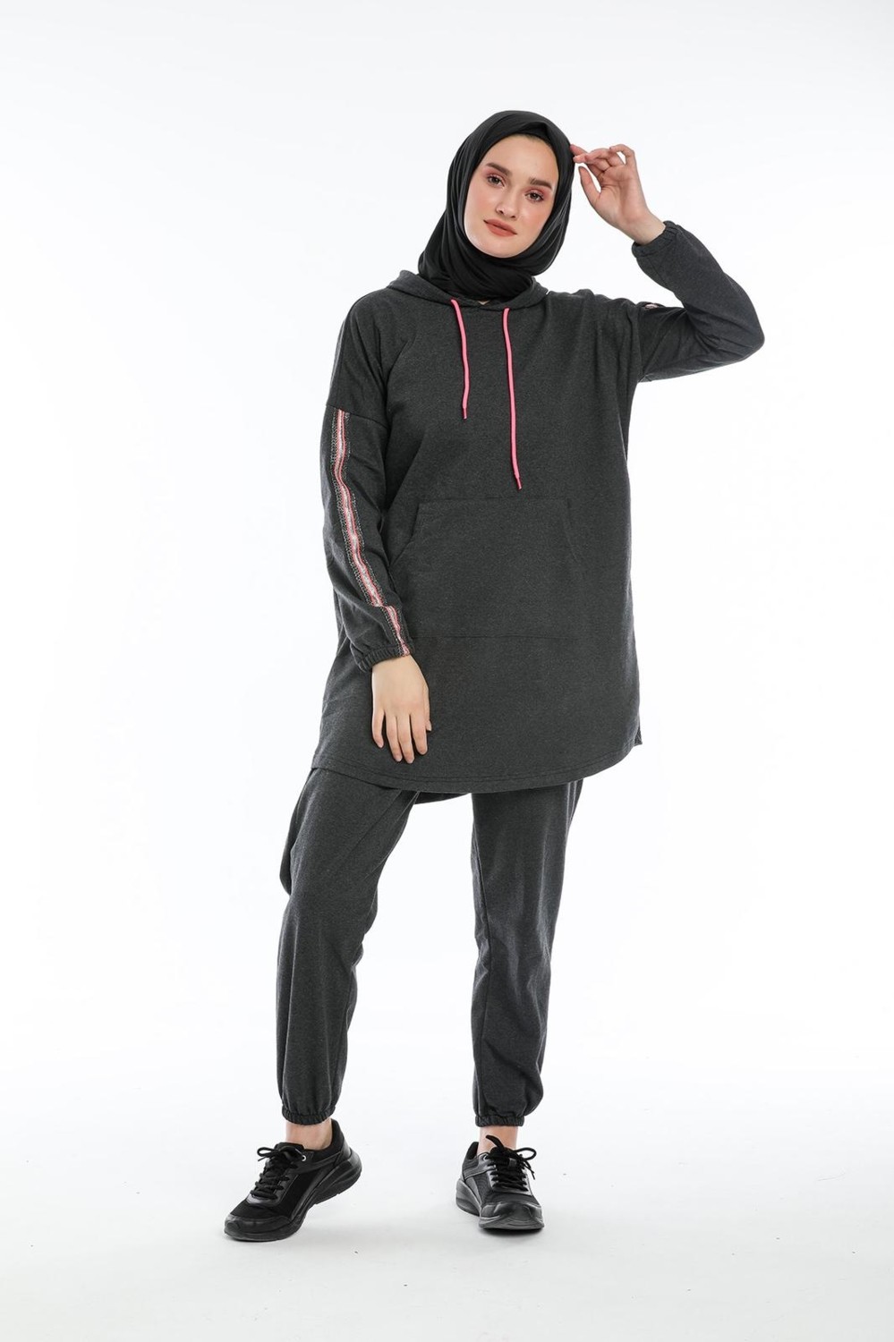 Cng Moda Oversize Model Tesettür Eşofman Takımı görsel 2