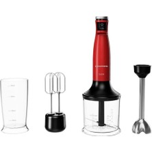 Grundig Hbs 425051 1500W Mini El Blender Seti Kırmızı