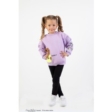 Harika Kids Kız Çocuk Orta Kalınlıkta Baskılı Örme Basic Taytlı Alt Üst Takımı