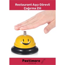 Pastimore Deluxe Serisi Mini Masaüstü Zili Dekoratif Otel Resepsiyon Zili Görevli Çağırma Zili - Kırmızı