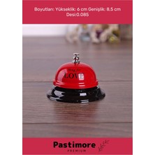 Pastimore Deluxe Serisi Mini Masaüstü Zili Dekoratif Otel Resepsiyon Zili Görevli Çağırma Zili - Kırmızı