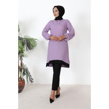 Moda Ebva Kolu Lastikli Tesettür TUNIK-3160 Lila