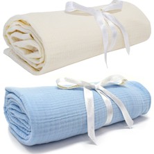 Ezh 2'li 4 Kat Müslin Bebek Battaniyesi 120X110 cm