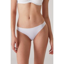 Pierre Cardin 3'lü Ekonomik Paket  Siyah-Beyaz-Ten 2903 Lazer Kesim Iz Yapmayan Micro Klasik Külot (Pamuklu Ağ)
