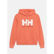 Helly Hansen Somon Kız Çocuk Kapüşonlu Uzun Kollu Sweatshirt Peach Echo Jr Hh Logo Hoodıe 2.0