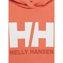 Helly Hansen Somon Kız Çocuk Kapüşonlu Uzun Kollu Sweatshirt Peach Echo Jr Hh Logo Hoodıe 2.0