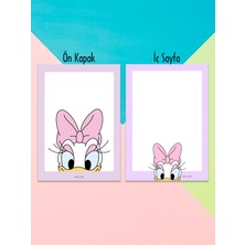 Selis Craft Daisy Duck Desenli Kareli Notepad 02 Günlük Planlayıcı, Defter, To Do List, Not Defteri, Ajanda