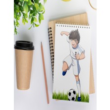 Selis Craft Kaptan Tsubasa Futbol Desenli Çizgili Notepad 01 Günlük Planlayıcı, Defter, To Do List, Not Defteri, Ajanda