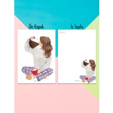 Selis Craft Girl Çizgisiz Notepad 12 Günlük Planlayıcı, Defter, To Do List, Not Defteri, Ajanda