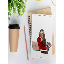 Selis Craft Girl Çizgisiz Notepad 15 Günlük Planlayıcı, Defter, To Do List, Not Defteri, Ajanda