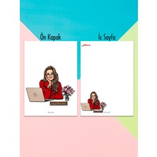 Selis Craft Girl Çizgisiz Notepad 15 Günlük Planlayıcı, Defter, To Do List, Not Defteri, Ajanda