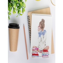 Selis Craft Girl Çizgisiz Notepad 17 Günlük Planlayıcı, Defter, To Do List, Not Defteri, Ajanda