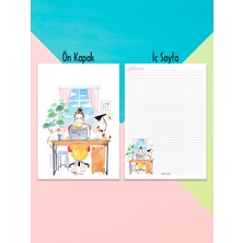 Selis Craft Girl Kareli Notepad 06 Günlük Planlayıcı, Defter, To Do List, Not Defteri, Ajanda