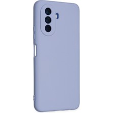 Andeka Huawei Nova Y70 Uyumlu Içi Kadife Yumuşak Dokulu Silikon Kılıf Kapak - Lila