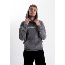 Pull The Hood Unisex Oversize Metalica Baskı Kapşonlu Sweatshirt