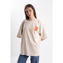 Pull The Hood Unisex Oversize Cactus Jack Baskı Tshirt