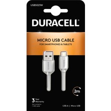 Duracell 2m Usb-A To Micro USB Şarj Kablosu - Beyaz