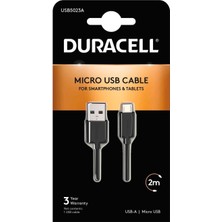 Duracell 2m Usb-A To Micro USB Şarj Kablosu - Siyah