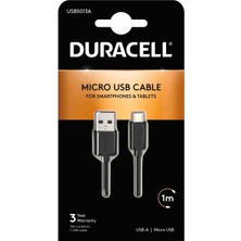 Duracell 1m Usb-A To Micro USB Şarj Kablosu - Siyah