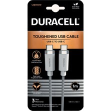 Duracell 1m Usb-C To Usb-C Örgülü Şarj Kablosu - Beyaz