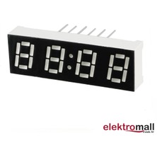 Elektromall 0.56 Inç 4 Basamaklı Saat Tipi Kırmızı Anot 7 Segment Gösterge	