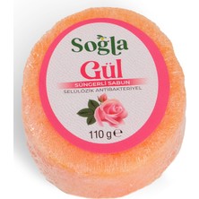 Soğla Bereketli Topraklar Doğal El Yapımı Gül Özlü Süngerli Sabun