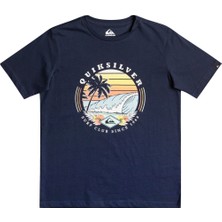 Quiksilver Qssurfclub B Erkek Çocuk Mavi Tişört
