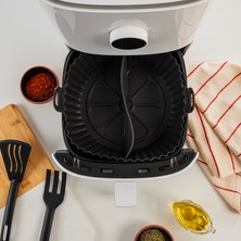 All Wear Silikon Bömeli Airfryer Pişirme Kabı Siyah