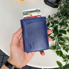 Modica Pescol - Hakiki Deri RFID Korumalı Otomatik Mekanizmalı Akıllı Kartlık/Cüzdan