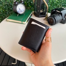 Erkek Siyah Cüzdan Kartlık Mekanizmalı Rfid Korumalı Hakiki Deri Hediye Kutulu Cüzdan | Pescol