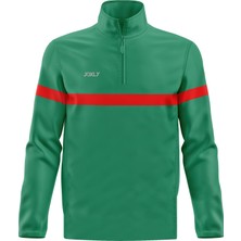 Yarım Fermuarlı Yeşil Erkek Eşofman Üstü