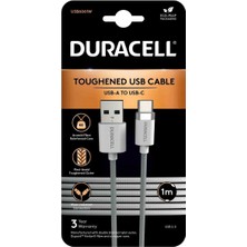 Duracell 1m Usb-A To Usb-C Örgülü Şarj Kablosu - Beyaz