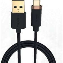 Duracell 1m Usb-A To Usb-C Örgülü Şarj Kablosu - Siyah