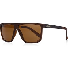 Kinary Unisex Güneş Gözlüğü Kahve Parlak Siyah Metal Sap 2002