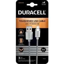 Duracell 1m Usb-A To Micro USB Örgülü Şarj Kablosu - Beyaz