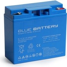 Blue Battery 12 Volt 18 Amper Bakımsız Kuru Akü , Ups Aküsü