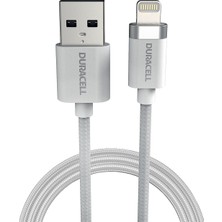 Duracell 1m Lightning To Usb-A Örgülü Şarj Kablosu - Beyaz