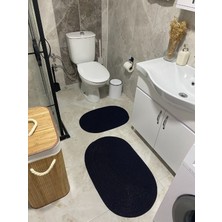 Halımax Milda Jüt 2'li Banyo Paspası Çift Taraflı Kaymaz Yıkanabilir Banyo Paspas Takımı 40X60CM & 50X80CM