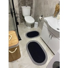 Halımax Milda Jüt 2'li Banyo Paspası Çift Taraflı Kaymaz Yıkanabilir Banyo Paspas Takımı 40X60CM & 50X80CM