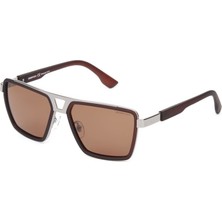 Despada Ds 2270 C4 Dikdörtgen Gri - Kahverengi Erkek Güneş Gözlüğü